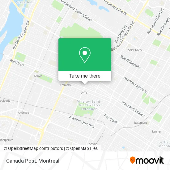 Canada Post map