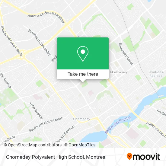 Chomedey Polyvalent High School map