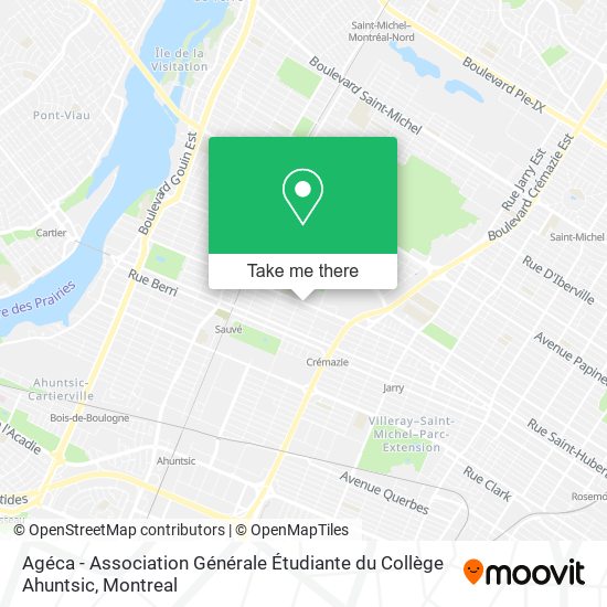 Agéca - Association Générale Étudiante du Collège Ahuntsic map