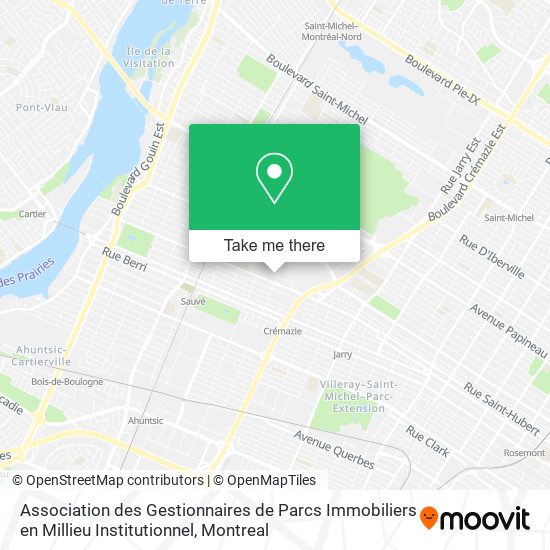 Association des Gestionnaires de Parcs Immobiliers en Millieu Institutionnel map
