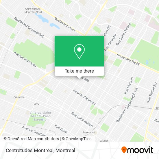 Centrétudes Montréal map