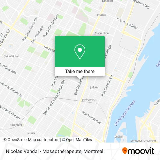 Nicolas Vandal - Massothérapeute map