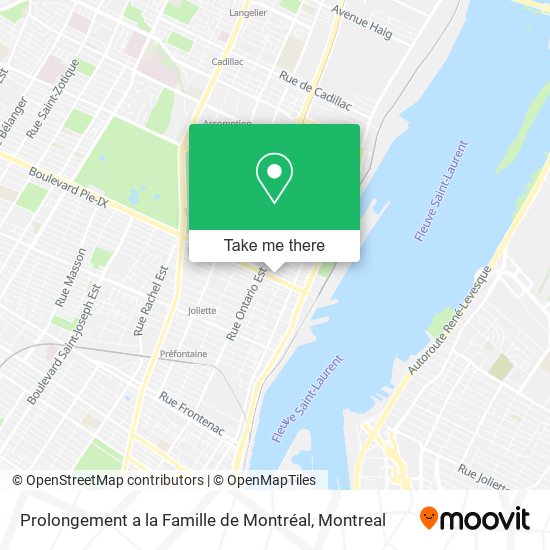 Prolongement a la Famille de Montréal map