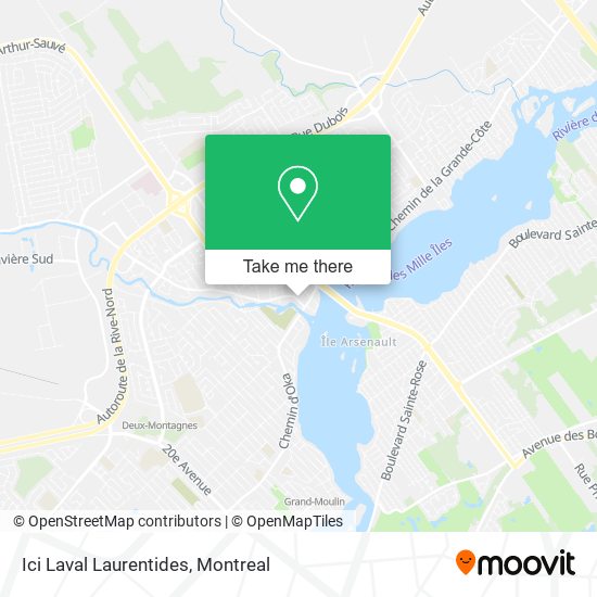 Ici Laval Laurentides map