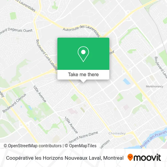 Coopérative les Horizons Nouveaux Laval map