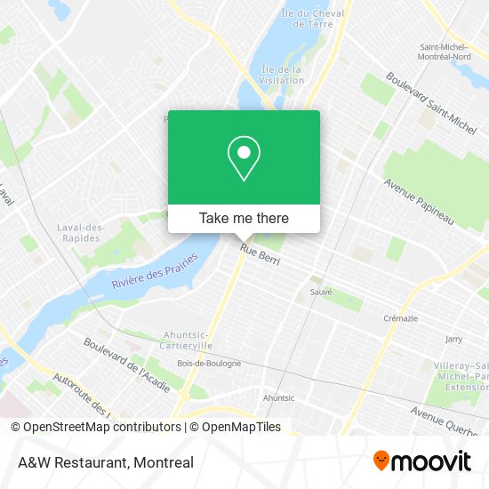 A&W Restaurant map