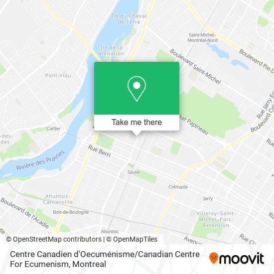 Centre Canadien d'Oecuménisme / Canadian Centre For Ecumenism map