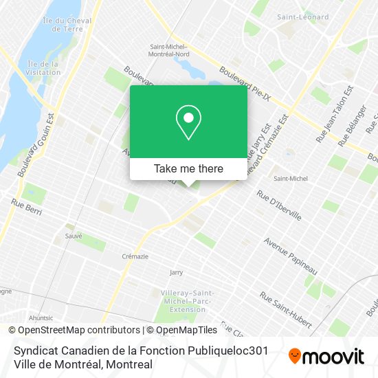 Syndicat Canadien de la Fonction Publiqueloc301 Ville de Montréal map