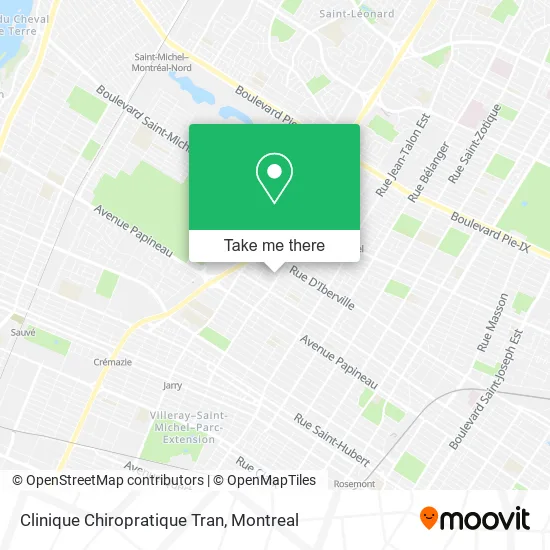 Clinique Chiropratique Tran map