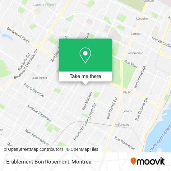 Érablement Bon Rosemont map