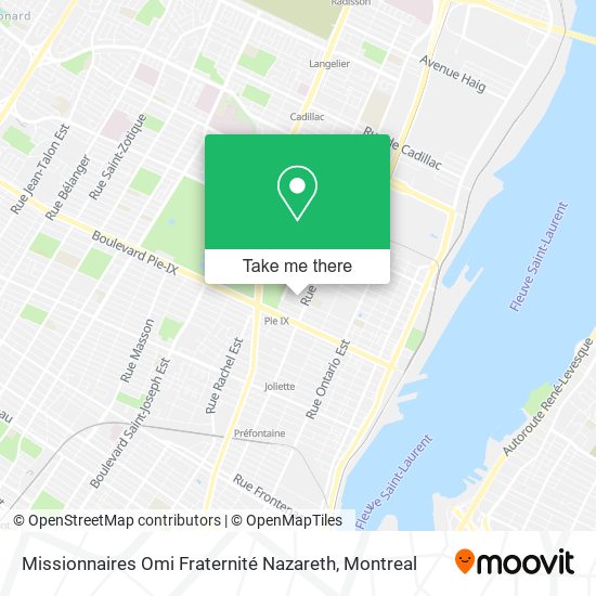 Missionnaires Omi Fraternité Nazareth map