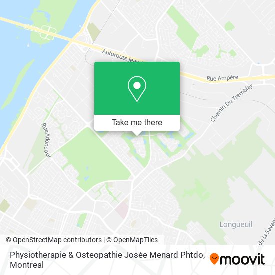 Physiotherapie & Osteopathie Josée Menard Phtdo map