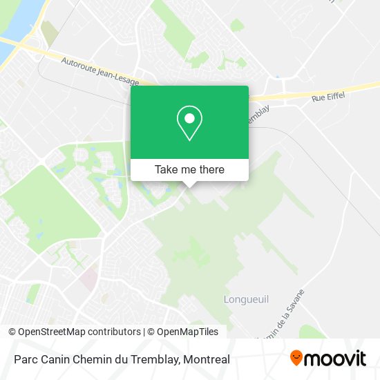 Parc Canin Chemin du Tremblay map