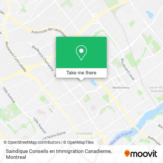 Saindique Conseils en Immigration Canadienne map