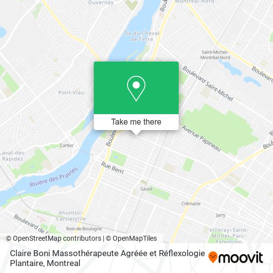 Claire Boni Massothérapeute Agréée et Réflexologie Plantaire map