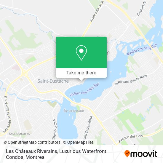 Les Châteaux Riverains, Luxurious Waterfront Condos map