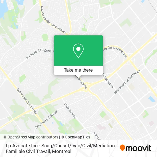 Lp Avocate Inc - Saaq / Cnesst / Ivac / Civil / Médiation Familiale Civil Travail map