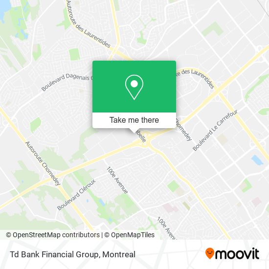 Td Bank Financial Group map