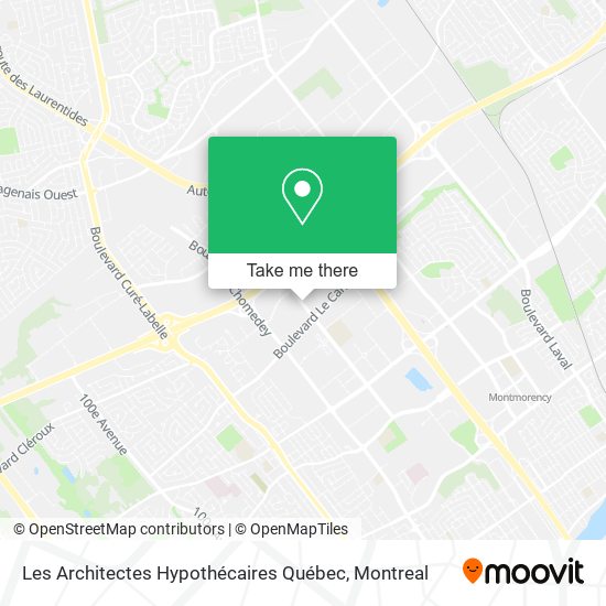 Les Architectes Hypothécaires Québec map