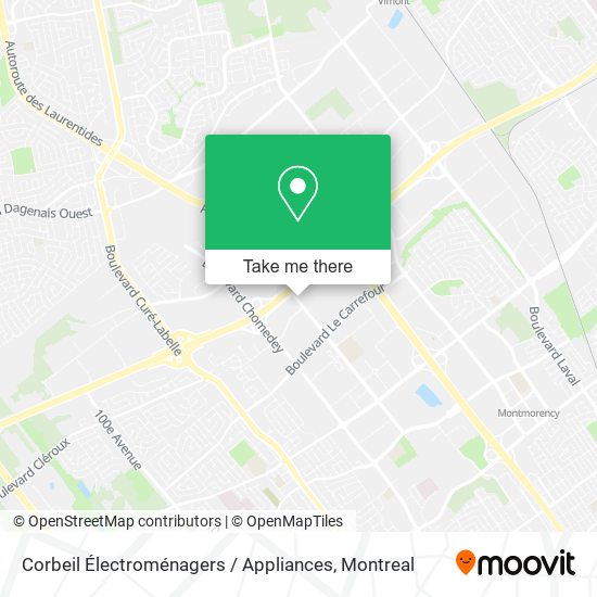 Corbeil Électroménagers / Appliances map