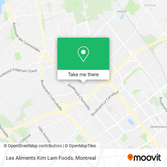 Les Aliments Kim Lam Foods map