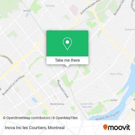 Inova Inc les Courtiers map