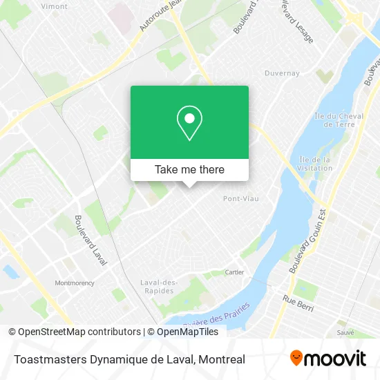 Toastmasters Dynamique de Laval map