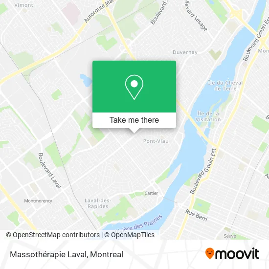 Massothérapie Laval map