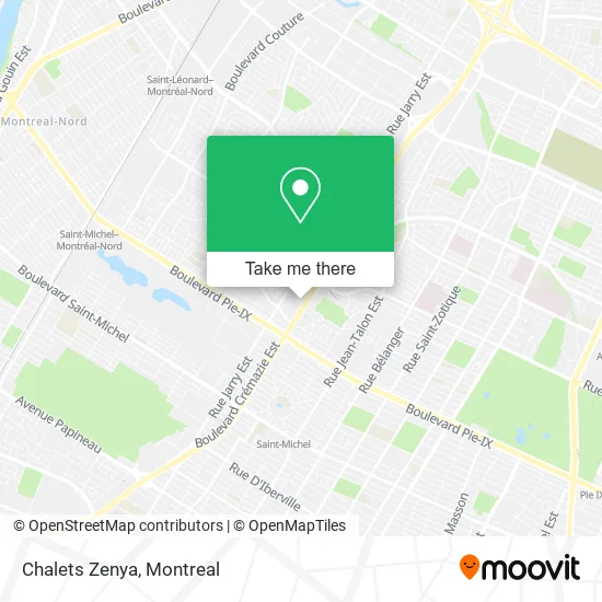 Chalets Zenya map