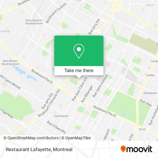 Restaurant Lafayette map