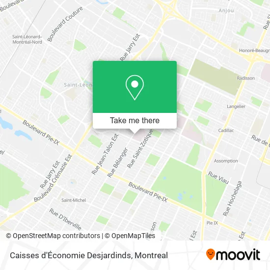 Caisses d'Économie Desjardinds map