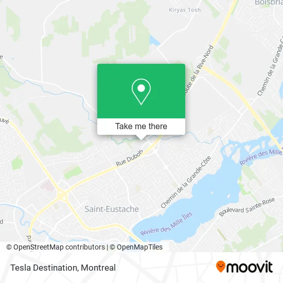 Tesla Destination map