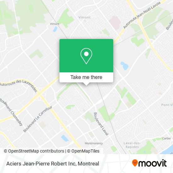 Aciers Jean-Pierre Robert Inc map