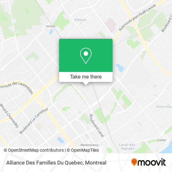 Alliance Des Familles Du Quebec map