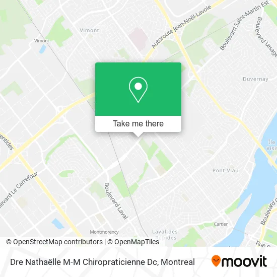 Dre Nathaëlle M-M Chiropraticienne Dc map