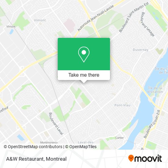 A&W Restaurant map