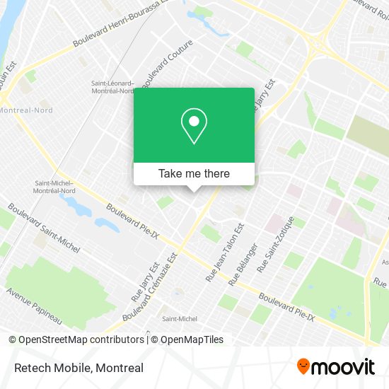 Retech Mobile map