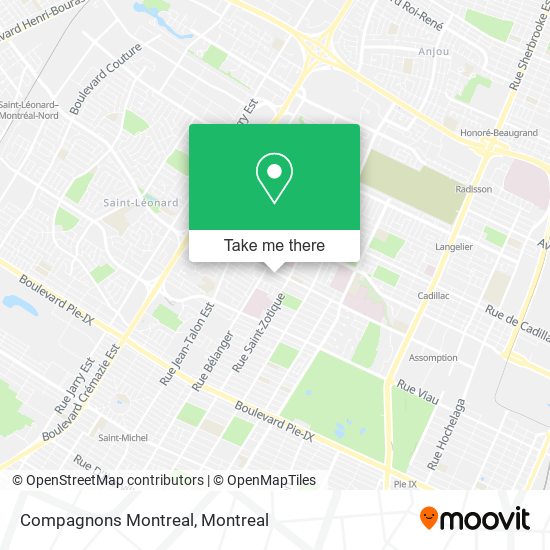 Compagnons Montreal map