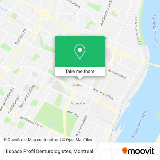 Espace Profil Denturologistes map