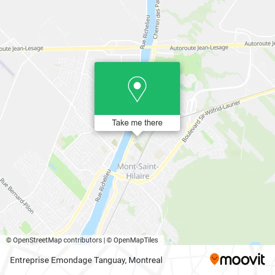 Entreprise Emondage Tanguay map