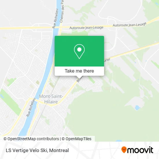 LS Vertige Velo Ski map