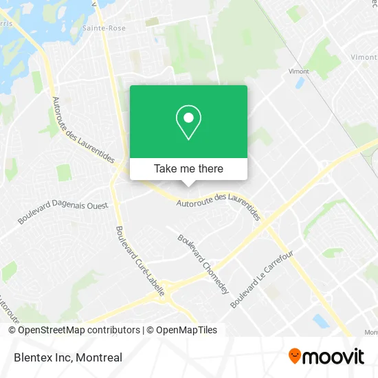 Blentex Inc map