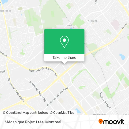 Mécanique Rojec Ltée map