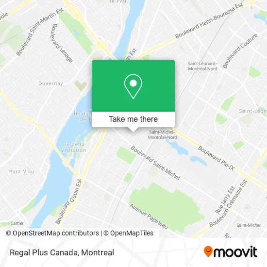 Regal Plus Canada map
