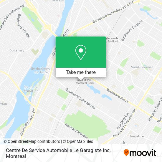 Centre De Service Automobile Le Garagiste Inc map