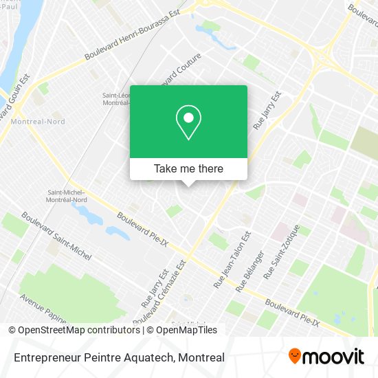 Entrepreneur Peintre Aquatech map
