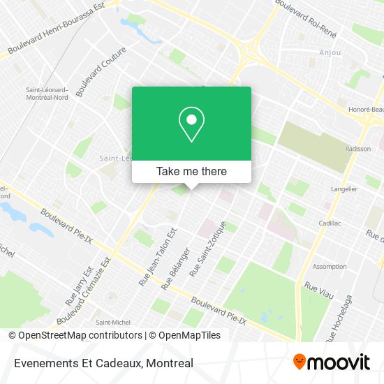 Evenements Et Cadeaux map