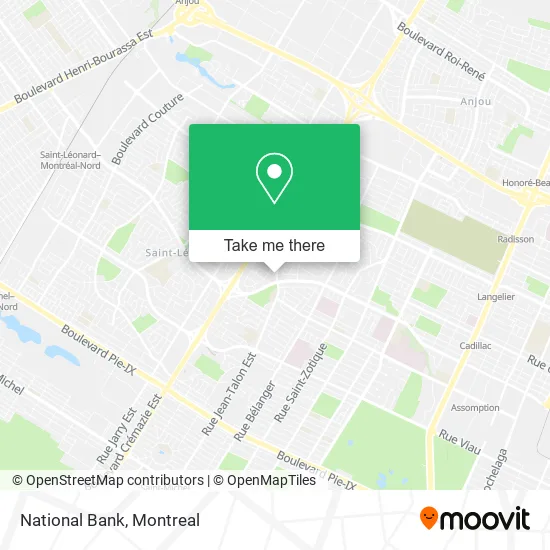 National Bank map