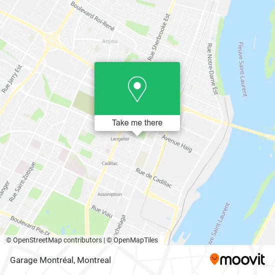 Garage Montréal map