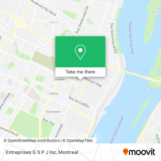 Entreprises G S P J Inc map